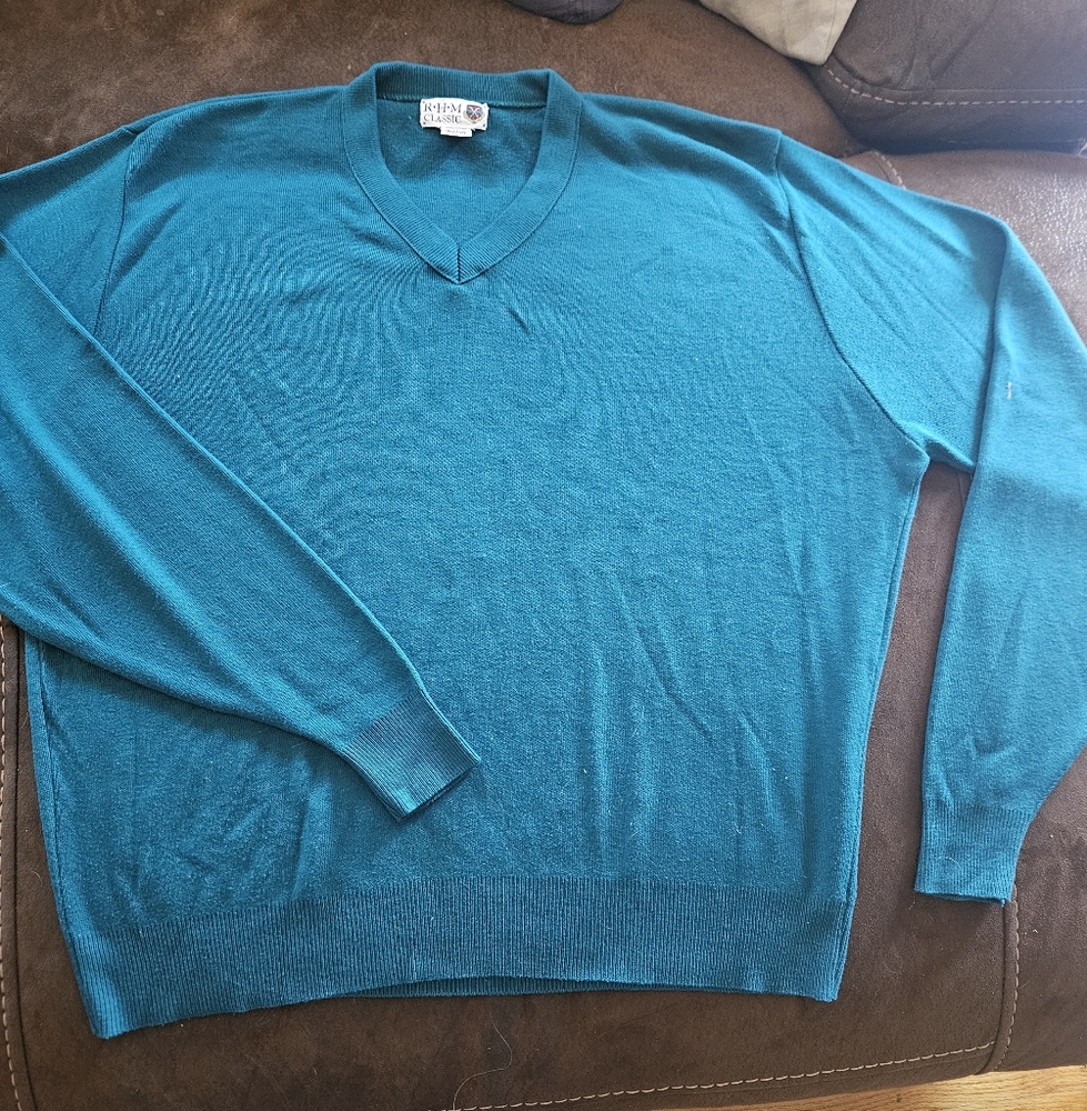 VINTAGE RHM Classic Teal Sweater